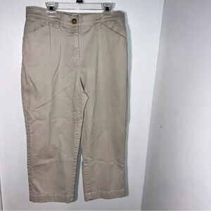 LL Bean, size 10 girls, Chino pants, straight leg logo, button, zip closure 26W